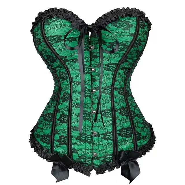 King Mcgreen Star Women Corset Top Lace Up Overbust Boned Sexy Lingerie Renaissance Victorian Corsets Floral Plus Size