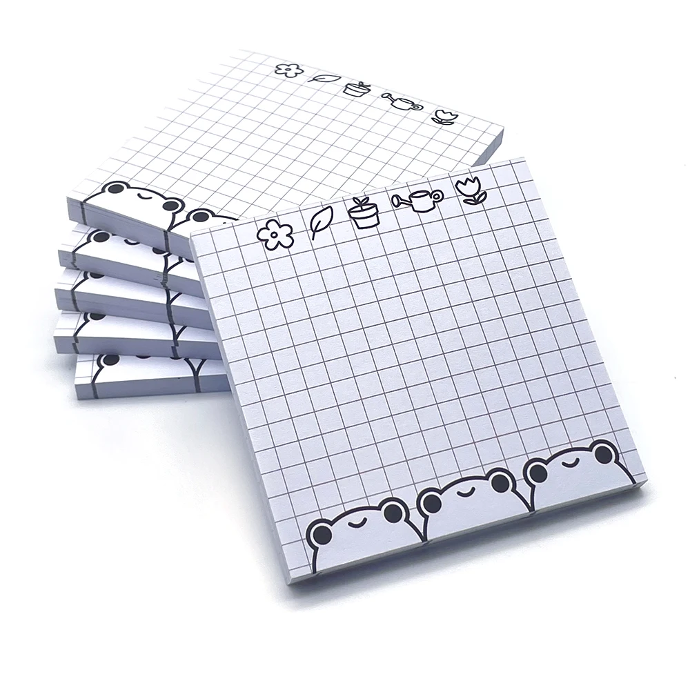 Custom Small Fresh Style Cartoon Printed Memo Pad Weekly Planner Marked Memo Pads