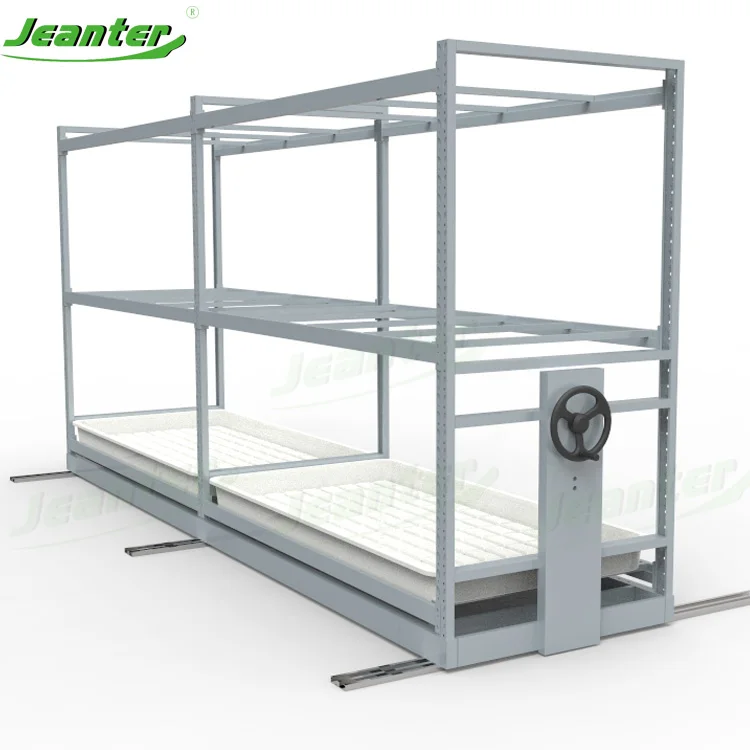 Automatic Micrograms Grow Kit Racks Shelves Farming Movable Hydroponic Vertical Grow Rack