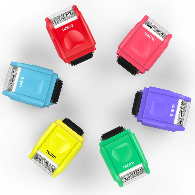 Custom roller stamp WES R-1820 privacy protection  flash stamp
