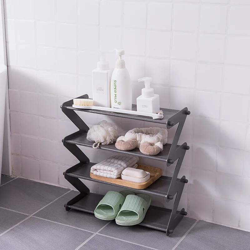 Luxury Holder Shelf Stand Plastic Foldable Storage Organizer Shoe Rack Cabinet For Store Home