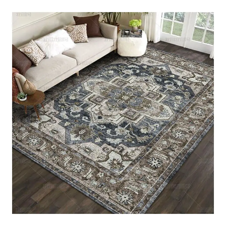 hot selling custom rug and carpets and luxury Foldable Rug Retro Distressed Carpet customized persian rugs for living room