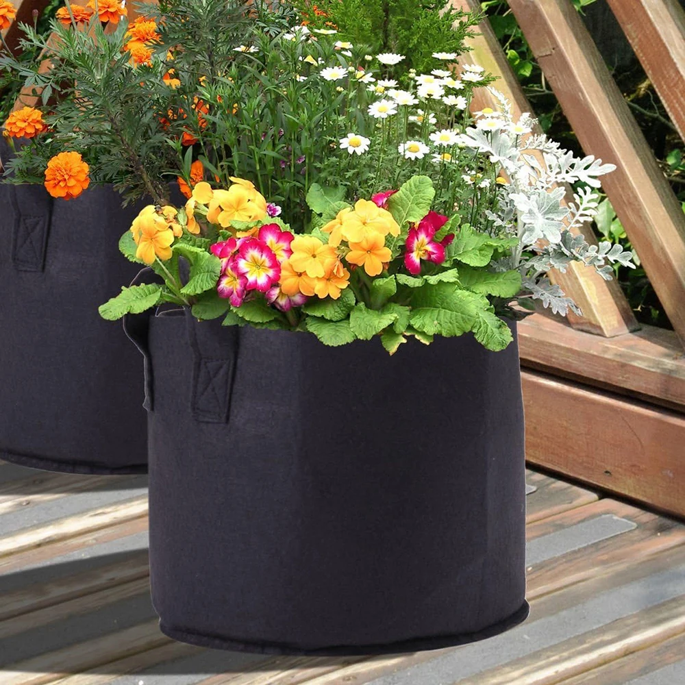 Eco friendly 7 Gallon felt Plant Fabric Flower Grow Pot Bags