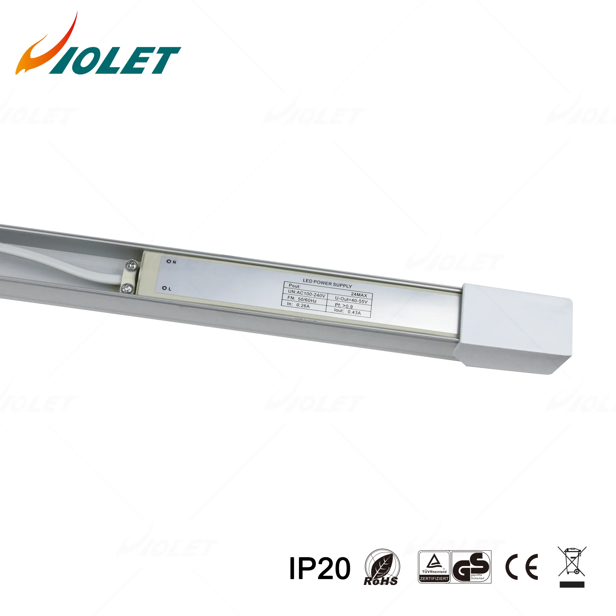 Горячая продажа крытый IP20 led Баттен 10 Вт 20 16 24 алюминиевый корпус линейный свет