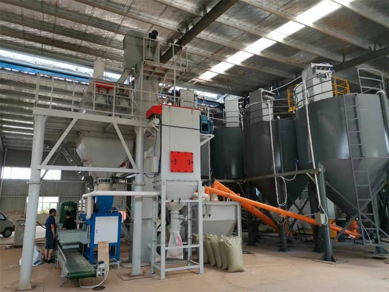 Automatic dry mortar production line