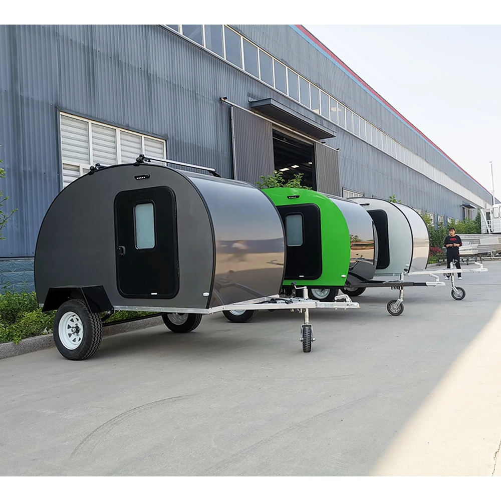 
Factory direct outlets Mini China Mobile Trailer Camper Transportable Teardrop Caravan 