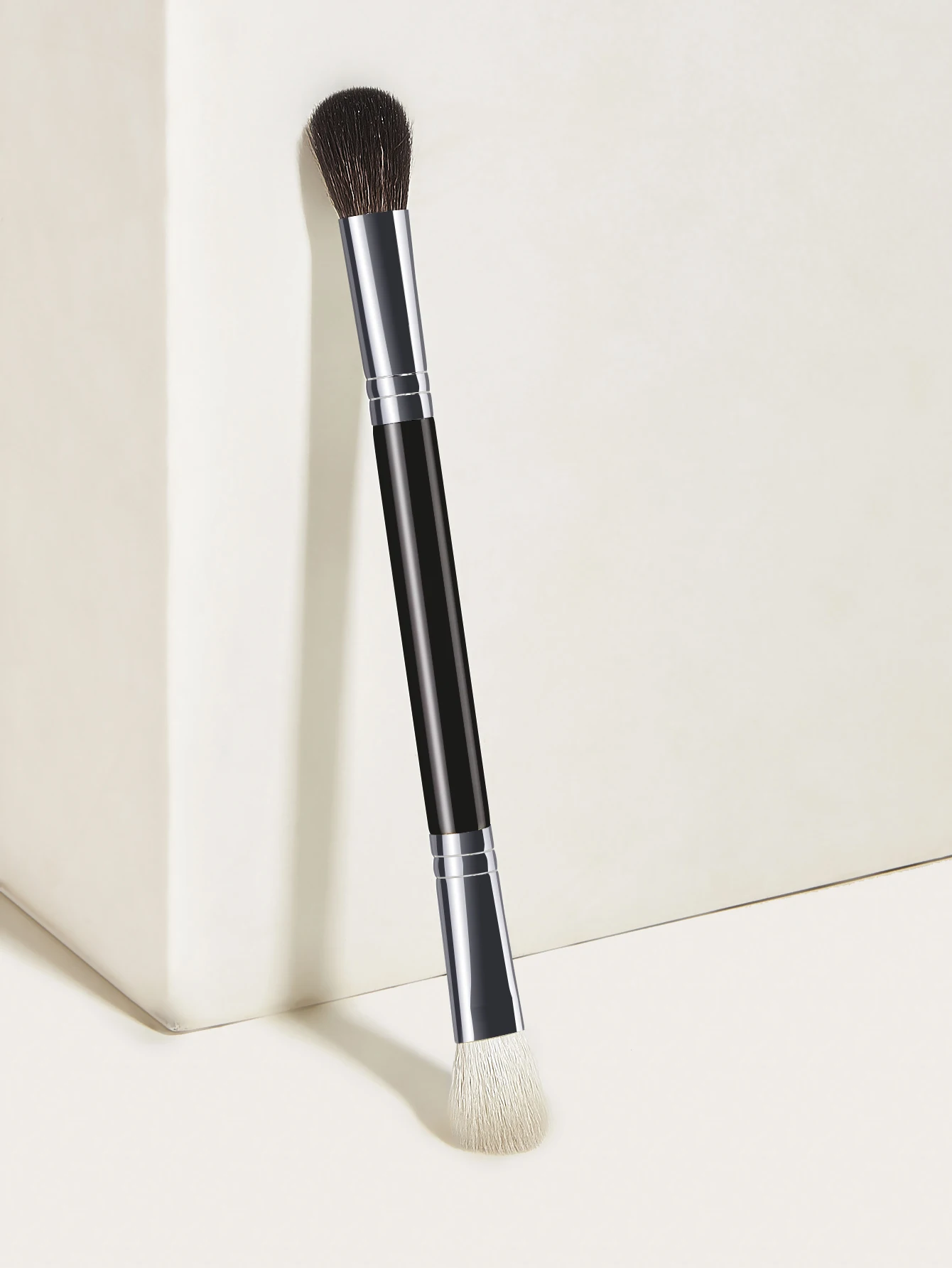 wholesale High-end wood handle nylon wool Professional Makeup Brushes Private Label Two-headed eye shadow brush