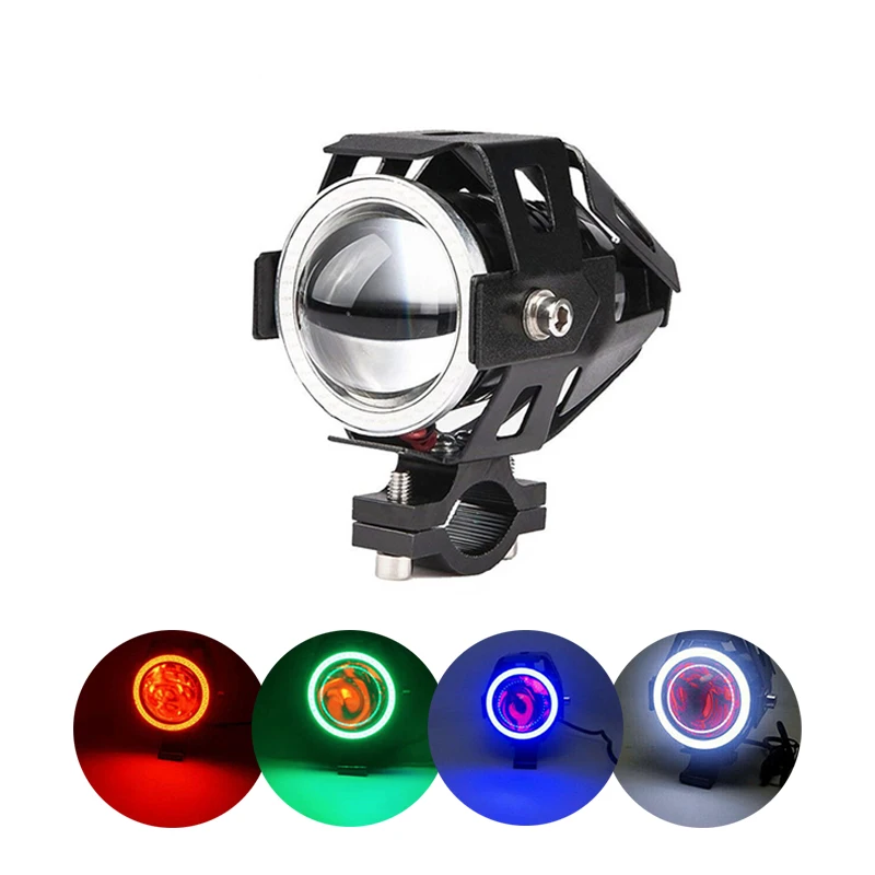 Led Motorcycle Headlight 1200lm Moto Spotlight U7 Driving Fog Spot Head Light Motorcycle Lighting System