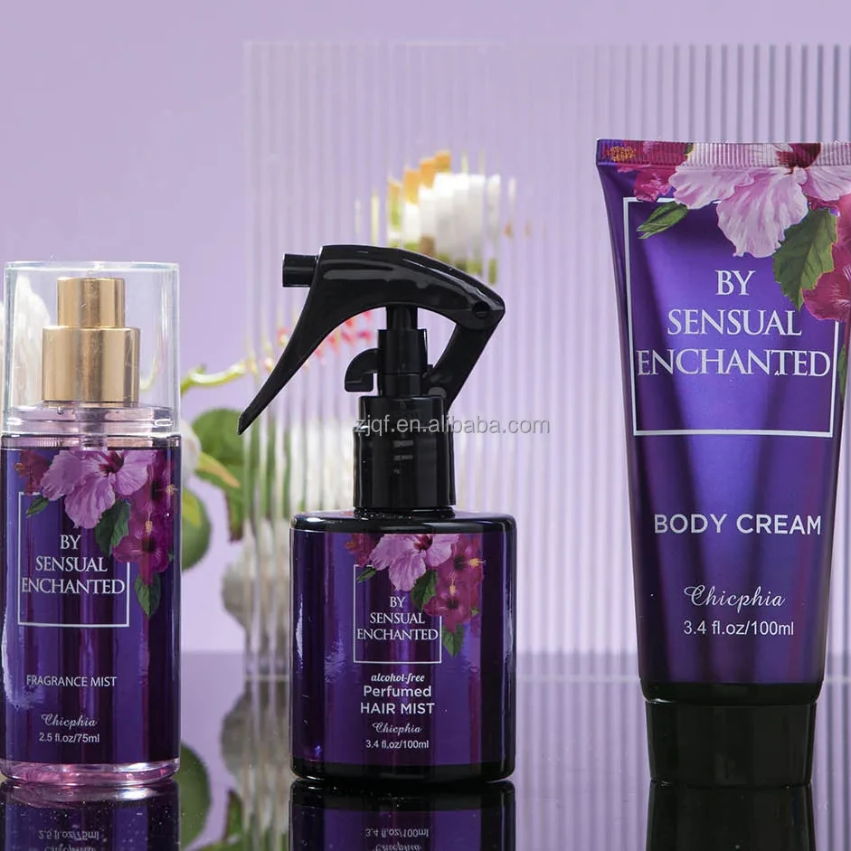 2024 Wholesale Private Label The 1001 Senses brand Christmas Set body Mist hair mist set SENSUAL ENCHANTED