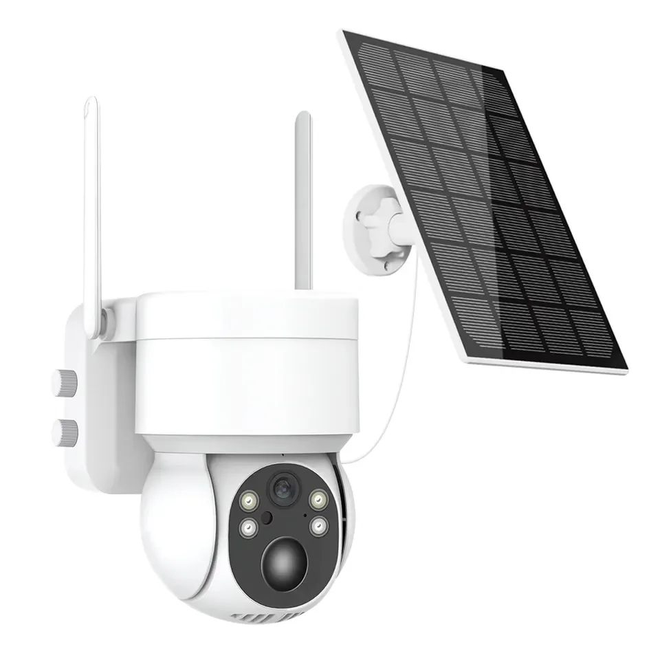 Free Alexa OEM 4MP iCSee Wireless Outdoor PIR Solar Powered Surveillance 2.5K WiFi CCTV Battery Security IP PTZ Camera