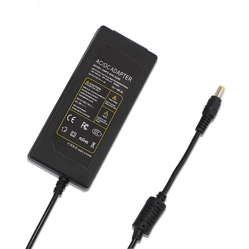  CB CE FCC 12V 5A медицинский адаптер питания с вилкой переменного тока разъемом постоянного 5 5*2 1