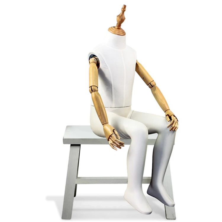 Fashion soft hands decorative vintage faceless life like clothes full body size realistic child mannequin