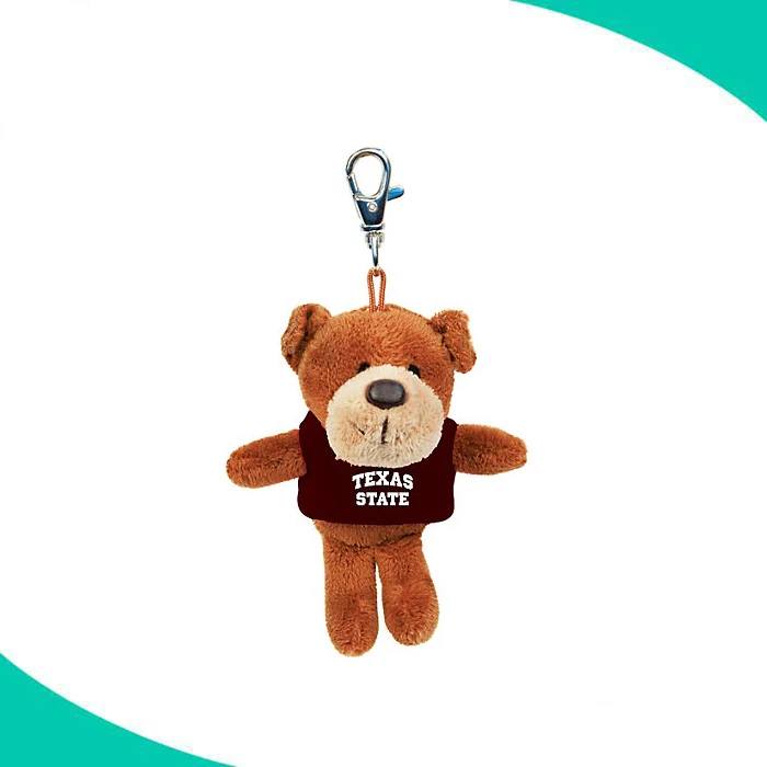 Lovely plush bear keychain wholesale T-Shirt bear keyring personalised custom teddy bear keychain