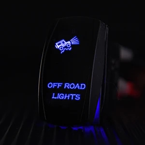 12V 24V 5 Pin SPST On Off Carling Style Waterproof Rocker Switches Custom Cover Blank