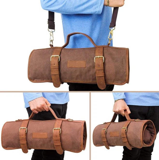 Multi-function Barista Tools Storage Bag Camping Coffee Kit Storage Bag Coffee Tool Accessories Bartender Tools Roll Storage Bag