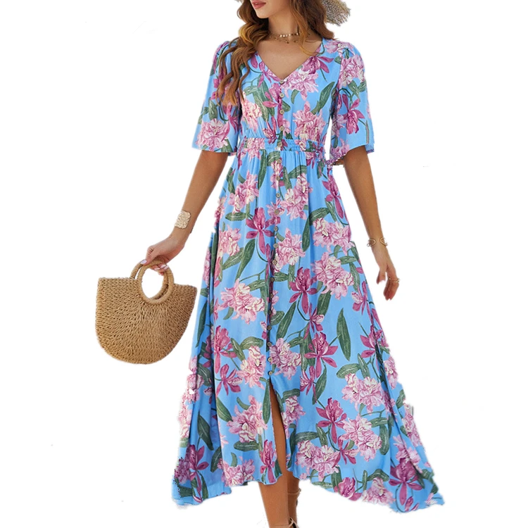 Clothing Boutique Suppliers Women Fall High Split vestidos para mujer Dress