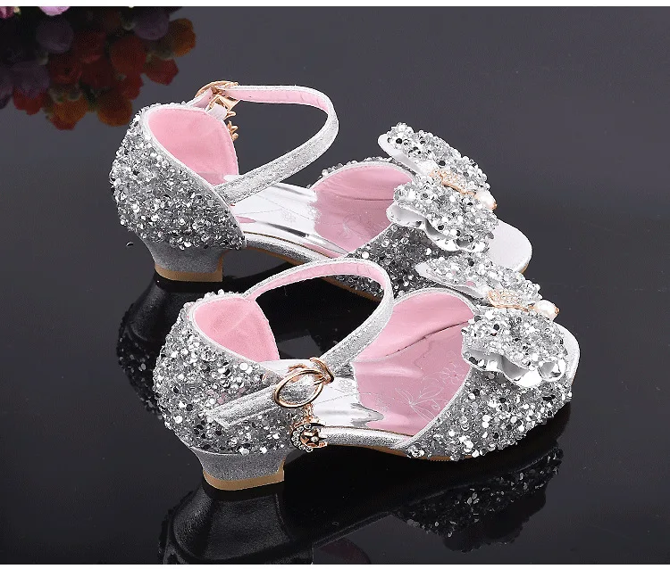003 Hot Styles Kids Boutique Dress Dancing Princess Shoes Girl sweet  Wedding Party Flat Dress Shoes