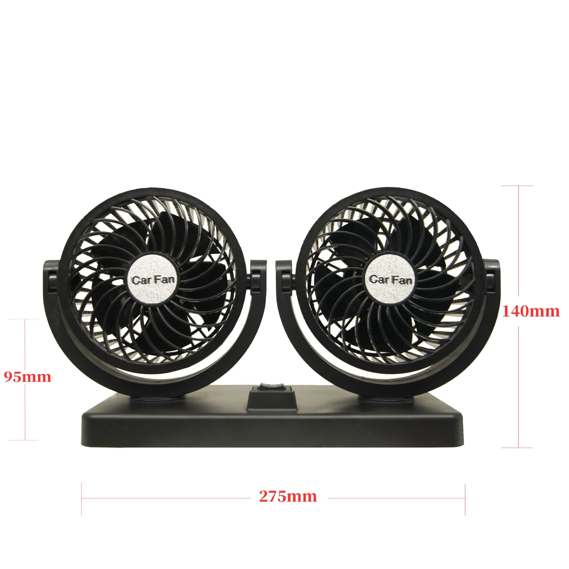 Jutien High Power Car Fan Wholesale General 12V24V Fan 360 Rotary USB  Car Electric Fan