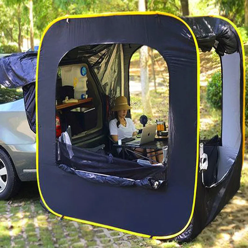 Грузовой автомобиль внедорожник на заднем 4-сторонние куб хвост Pop Up сзади палатка с Windows для путешествий задней двери Палатка