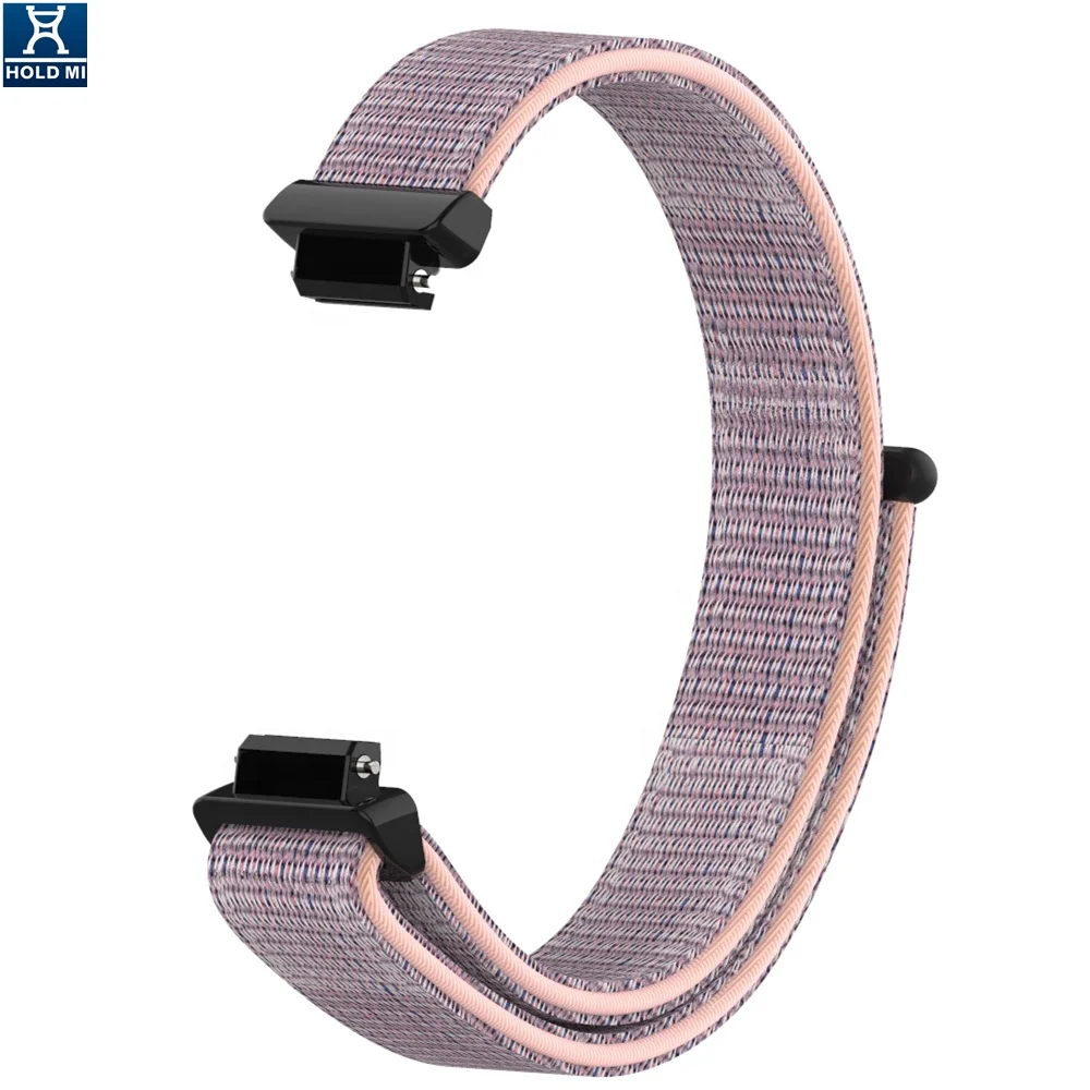 HOLDMI fashion style 70511 series Pink sand color nylon smart watch strap for fitbit inspire