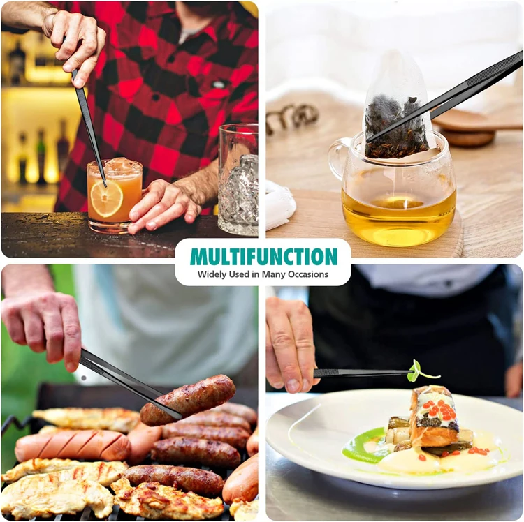 Extra-Long Stainless Steel Tweezers Tongs,Long Food Tongs for Cooking,Repairing,Sea Food