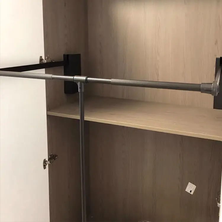 Wardrobe pull-down hanger with buffer wardrobe lifting hanger soft closing wardrobe elevator