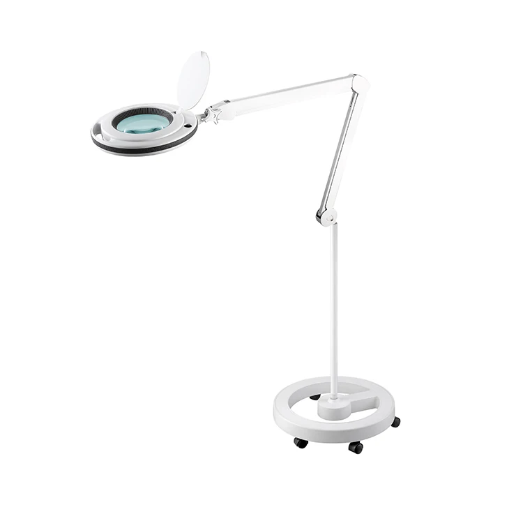 Salon Magnifier Lamp Light For Spa Eyelash Extension LED Magnifying Glass Magnifying Lamp With Dual Color Brightness Adjustment