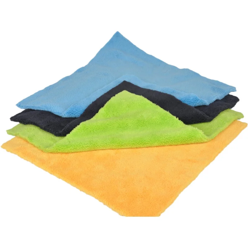 Hot selling knitting 500gsm car cleaning cloth microfiber