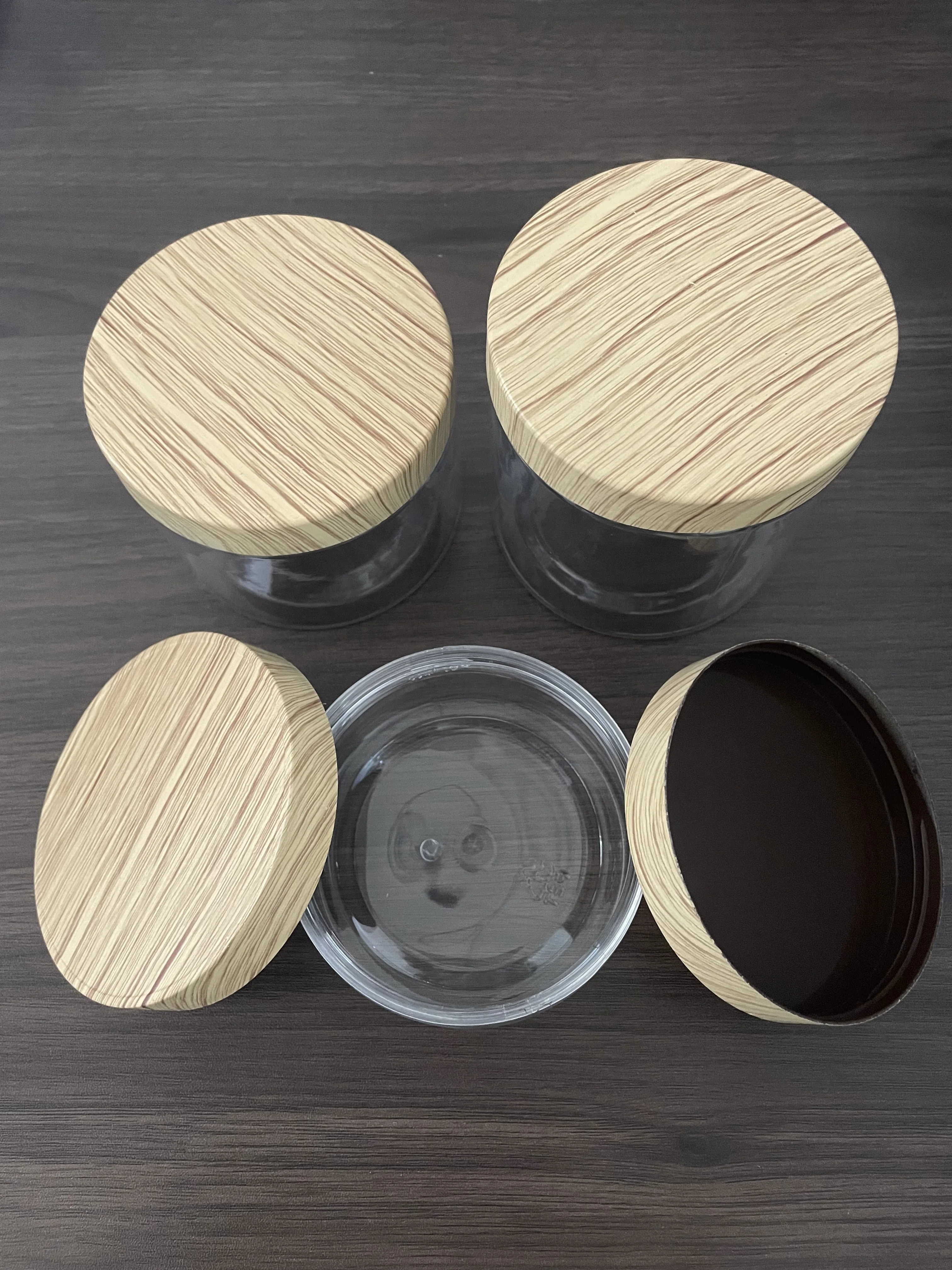 Popular 240ml 340ml 420ml 4oz 8oz Clear wide mouth plastic jars pet food Container Food Jars with custom plastic lids