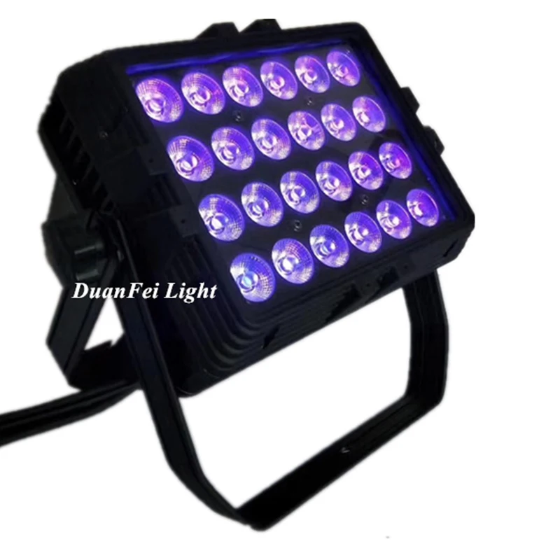 stage wedding 24x18w 6in1 rgbwa uv led city color wash wall washer led flood light led par lights waterproof outdoor used