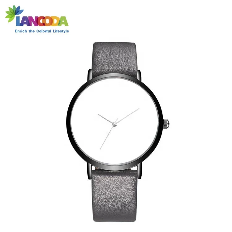 Индивидуальные наручные часы Lancoda из искусственной кожи с сублимационной печатью
