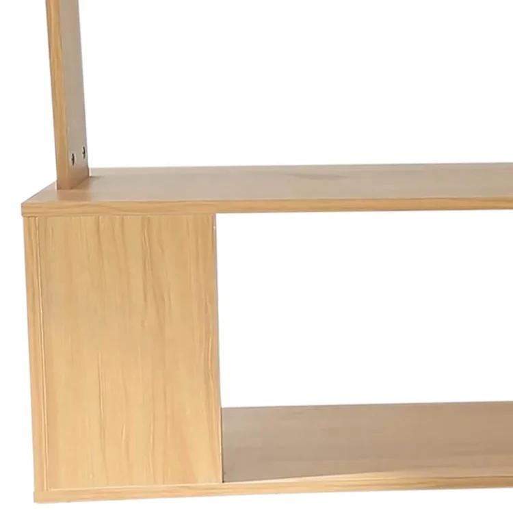 wood particle board 360 degree rotating corner v1 standing L shaped office table desk