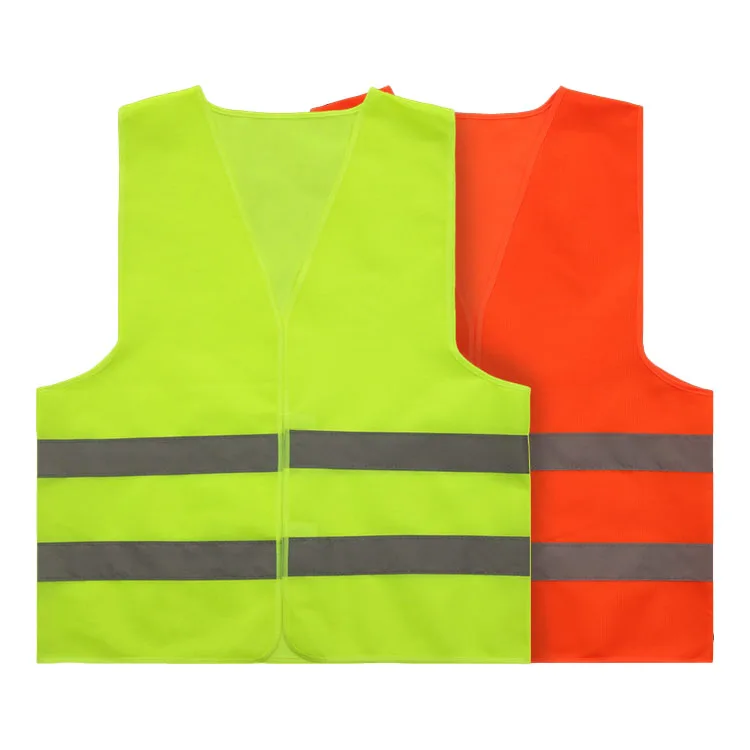 Customized High Visibility Reflective Work Vest with Brightness Reflective Strip Polyester Safety Vest Hi-Vis Mesh Custom Logo