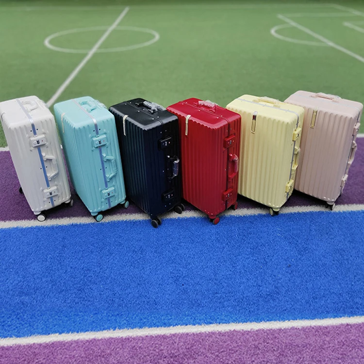 Candy Color Travel Luggage Bag 3 Pieces aluminium Trolley  PC  luggage set