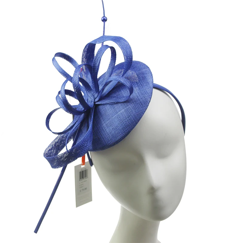 Женская Вуалетка Sinamay, головной убор с цветами для свадьбы, церкви, вечеринки