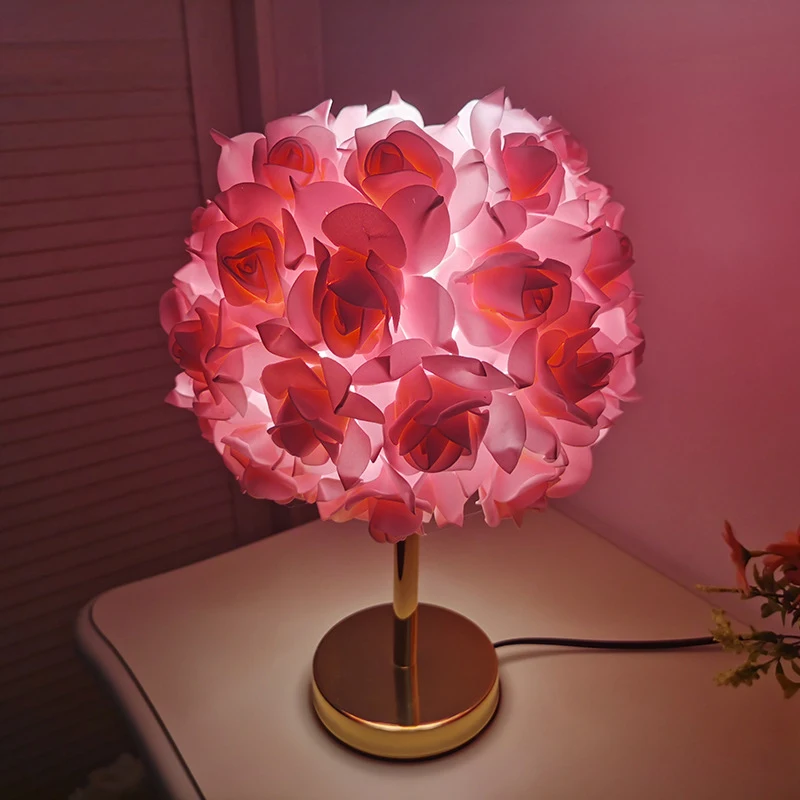 Customization MultiColor Flower Table Light Indoor Lighting Hotel Lobby Decorative Led Desk Lamp