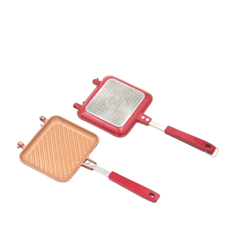 Non-Stick Sandwich Maker And Panini Toaster Double Side Fry Pan With Induction Bottom Waffle Maker