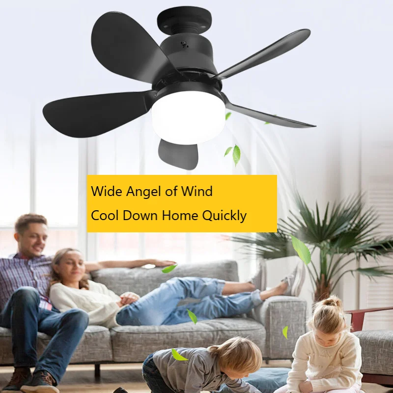 20 Inch Chandelier LED Light Fan For home ABS Ceiling Fan Modern Retractable LED Ceiling Fans Light With Remote Control