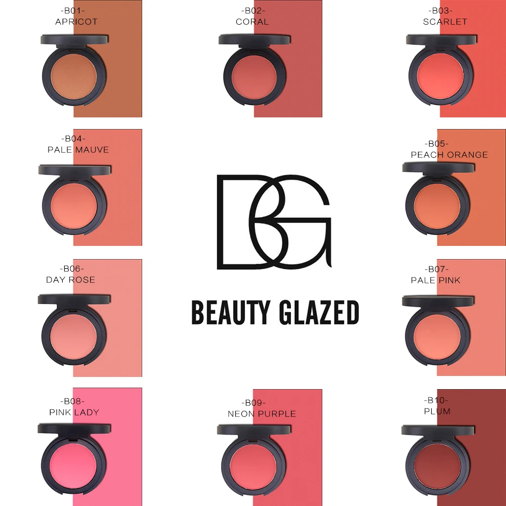 BEAUTY GLAZED Румяна для лица пудра румяна макияж щек минеральная палитра румян кисть Палетка крем натуральные