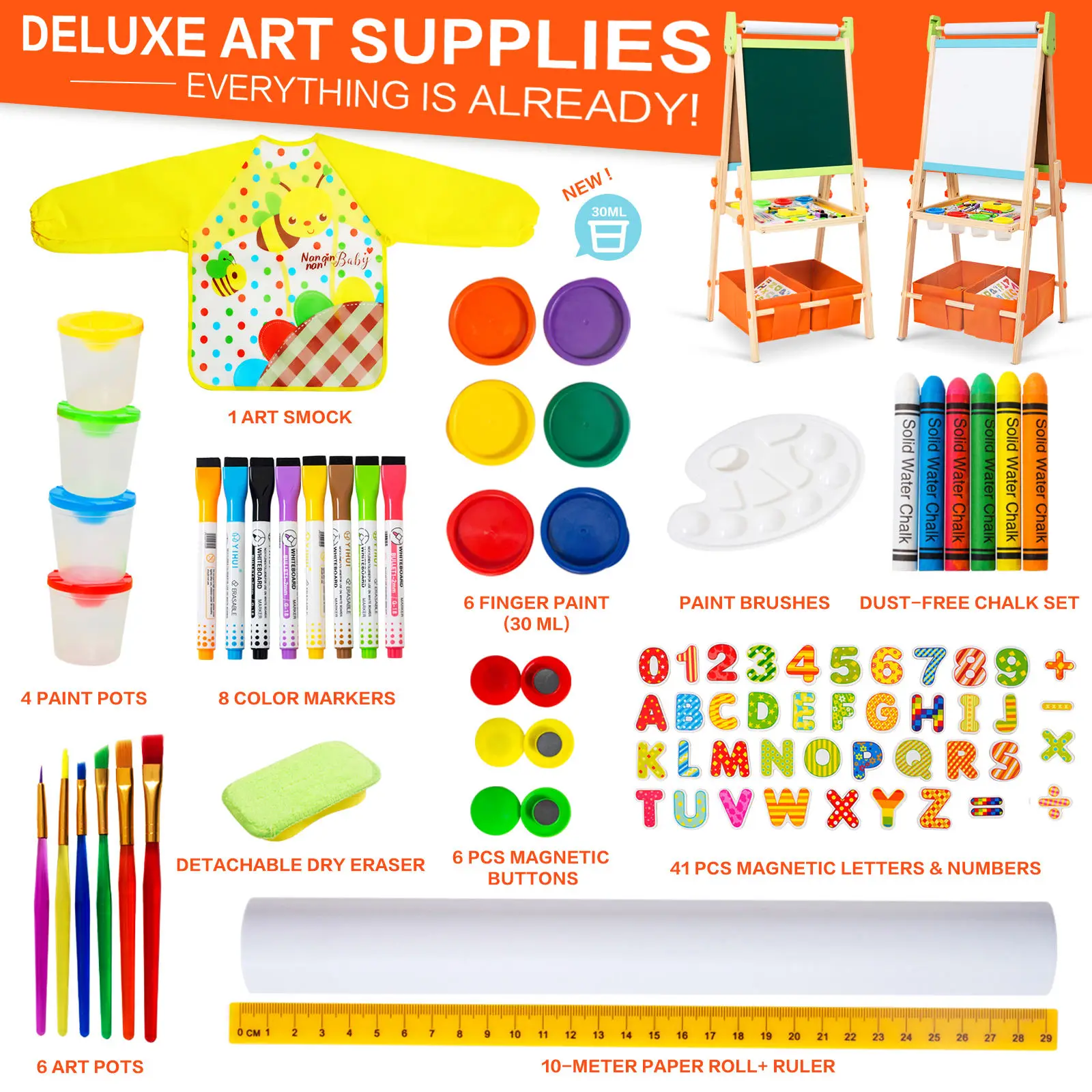 Wooden Writing Board Wooden Graffiti Toddler Toys Dust-Free Erasable Book Double-Sided Magnetic Home Kids Drawing Easel