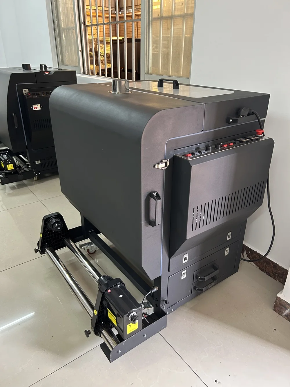 Good Price 60cm double-head white ink offset heat stamp dtf printer personalized custom t-shirt sweatshirt shaker powder machine