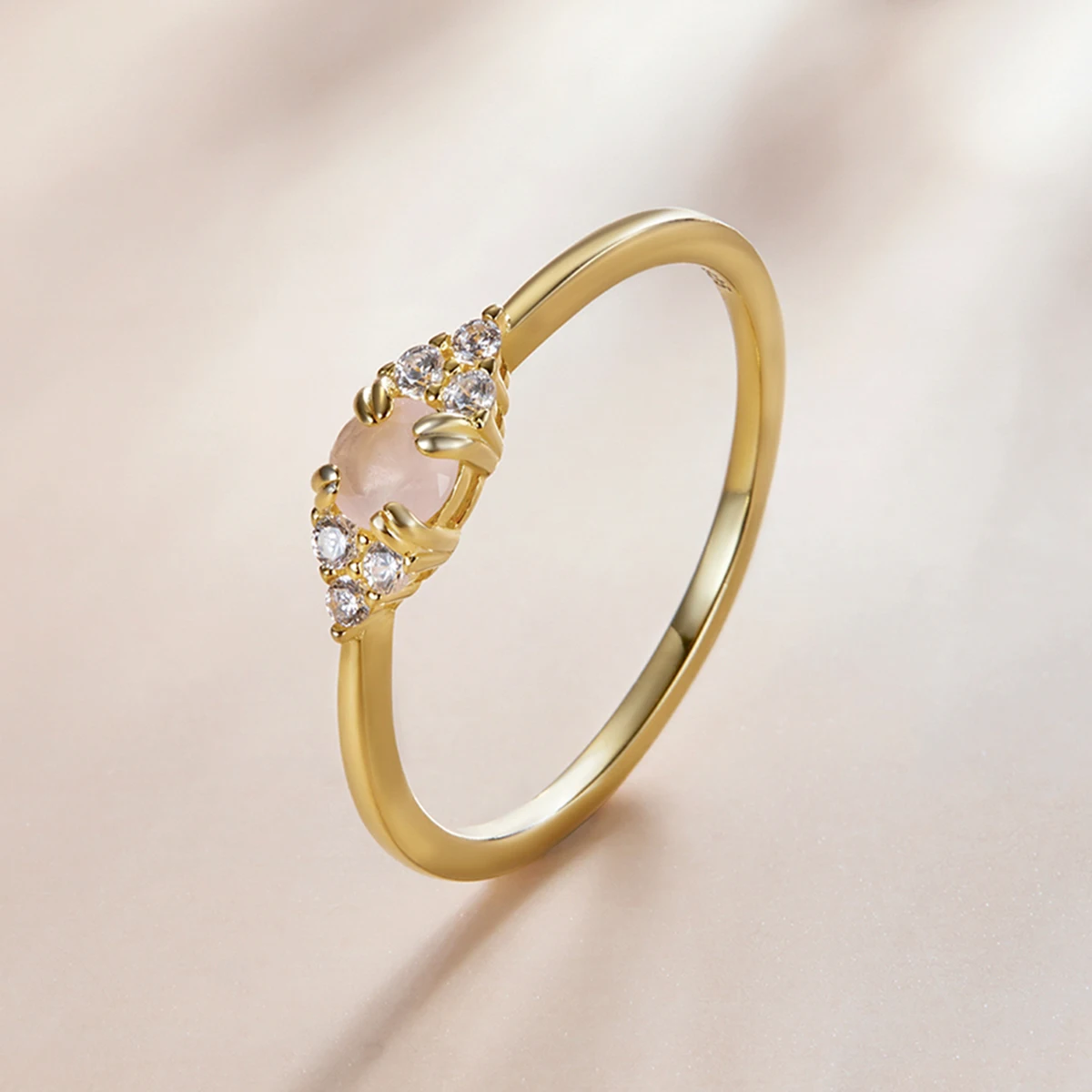 New style 5 designs silver rose gold sterling silver ring S925 opal stone fashion women ring