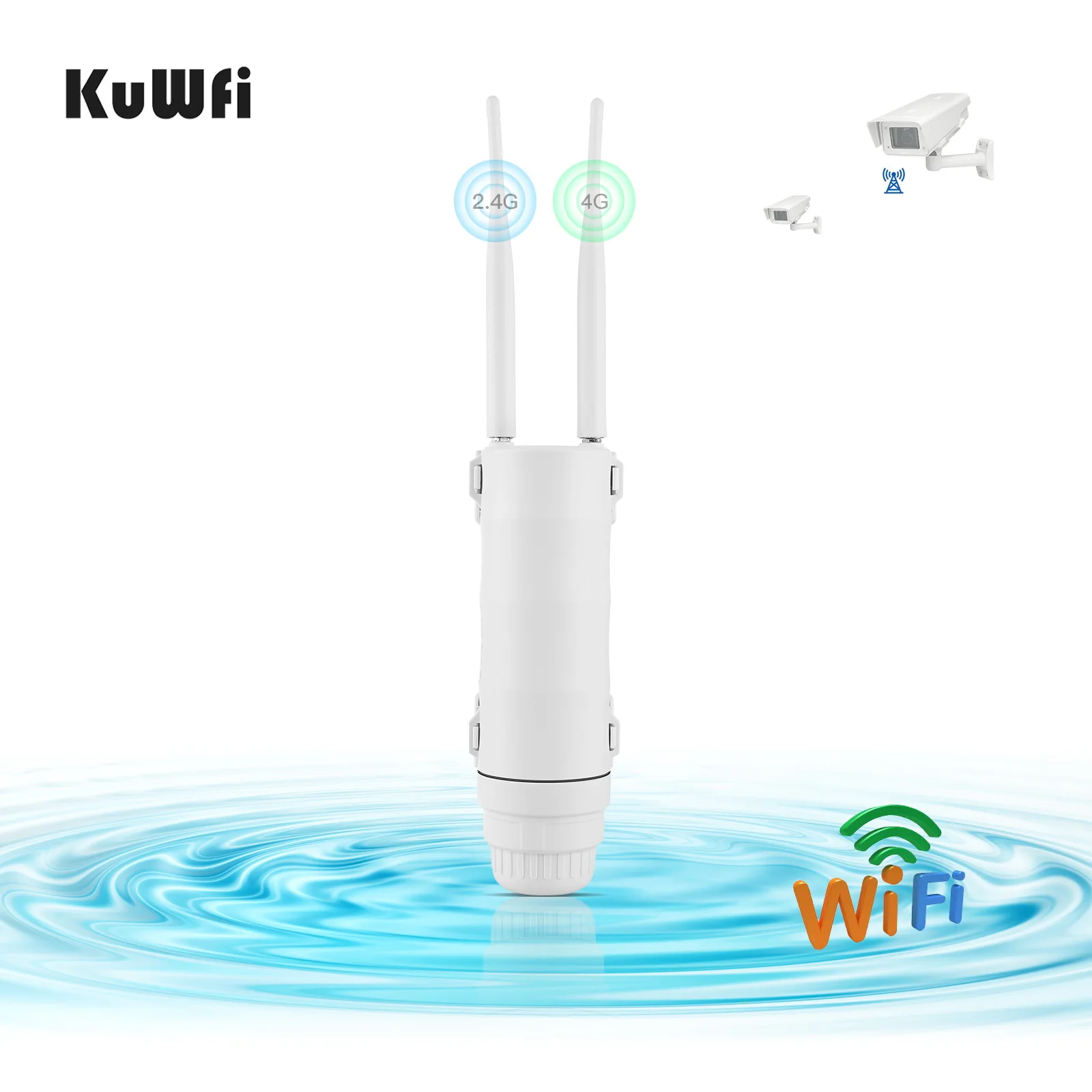 OEM ODM KuWFi 64 пользователей, Penghala wifi 4g luar 300 Мбит/с IP67, водонепроницаемый, lte, открытый, 4g, маршрутизатор для sim-карт с разъемом для sim-карты