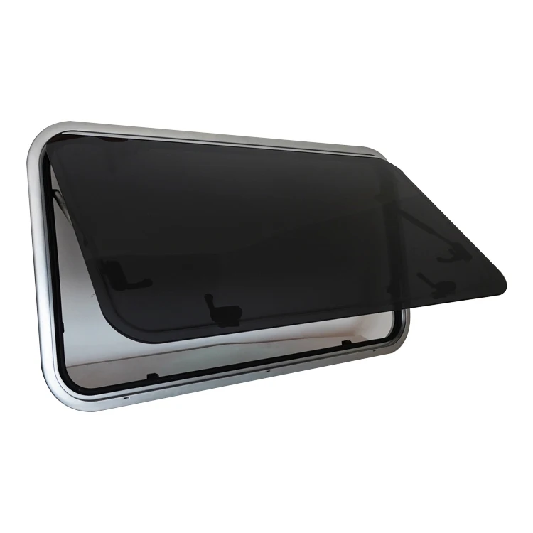 RV Caravan Motorhome Top Hinged Window External Push Window 450*500 mm Fit for Wall Thickness 25-60 mm RV Window
