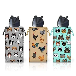 Printed Glasses Bag Microfiber Glasses Bag Custom Logo Printed Microfiber Sunglasses Glasses Eyeglasses Bag Pouch
