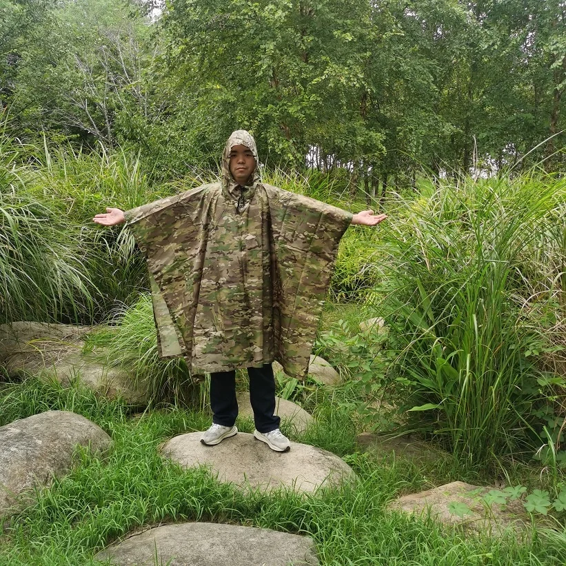 MITO poncho raincoat waterproof camping outdoor camouflage