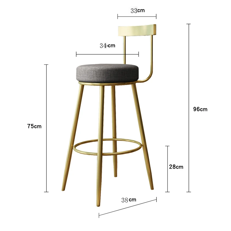 modern public furniture coffee lcharm high metal fram white mini bar stool chair