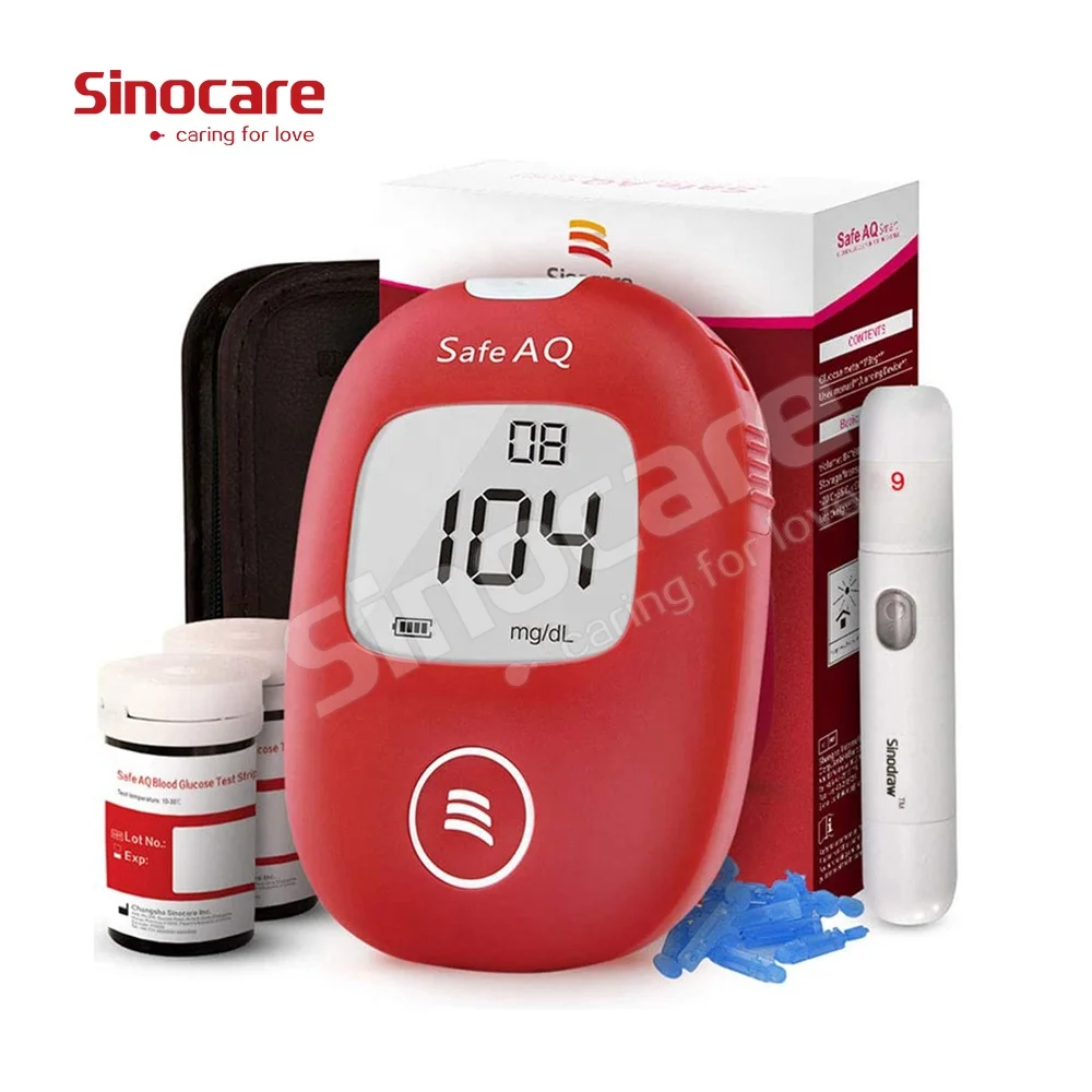 Sinocare Medical Glucometer Monitor with 250pcs Test Strips Digital Blood Glucose Meter Diabetes Glucose Test Strips