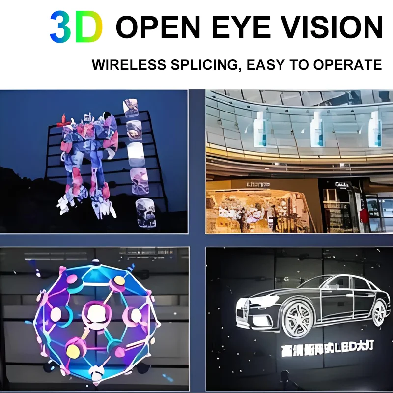 Голографический 3D-проектор невооруженным глазом рекламное оборудование светодиодный вентилятор управление мобильным приложением Wi-Fi дисплей