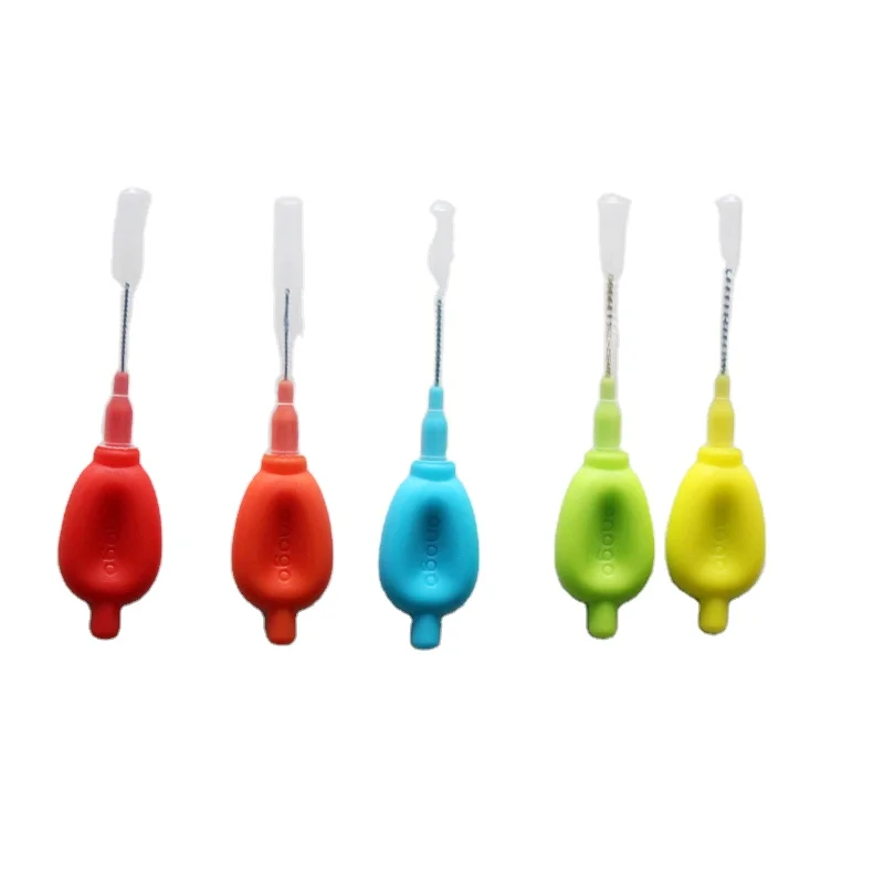 High Quality Colorful Cheap Orthodontic Dental Toothpick Brush Disposable Interdental Brush With Head Cover for Teeth Cleaning